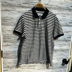 Hudson North  striped casual collared short size large